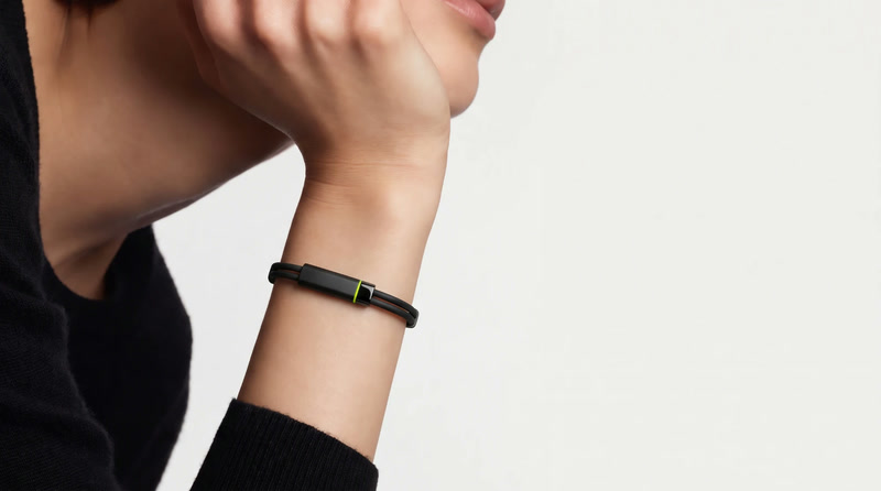 The black band on a wrist